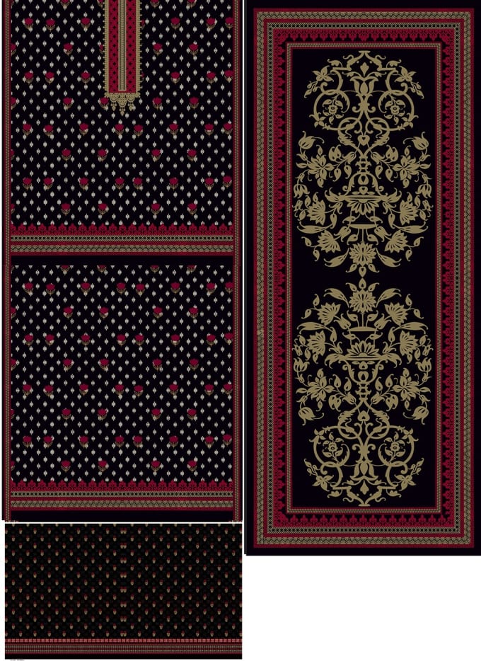 create textile design fabric and patterns