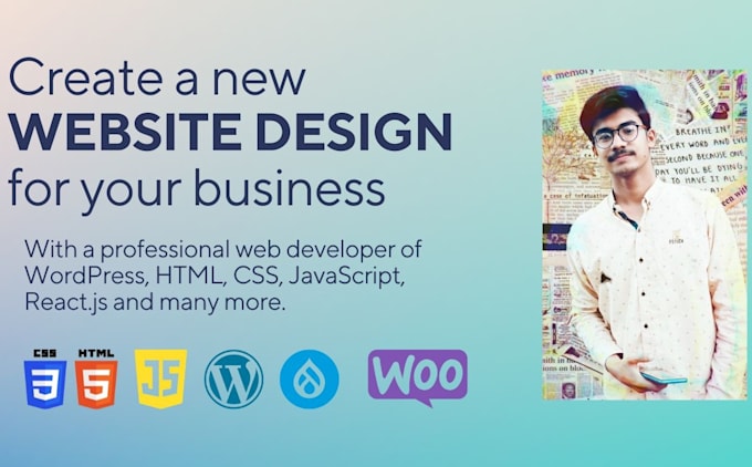 design a creative professional website for you