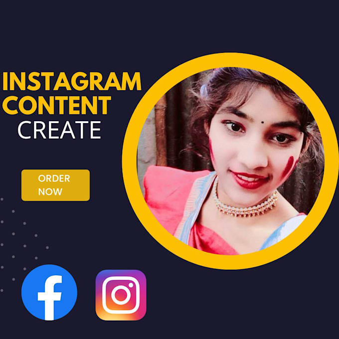Be your instagram content creator for instagram posts by Purnimarani80