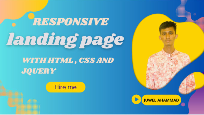 Create responsive landing page design using html and css by Juwel ...