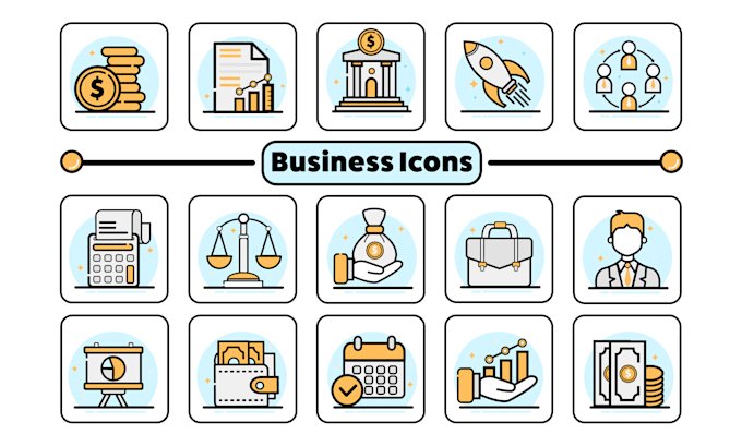 design vector, custom, line icon set and illustration