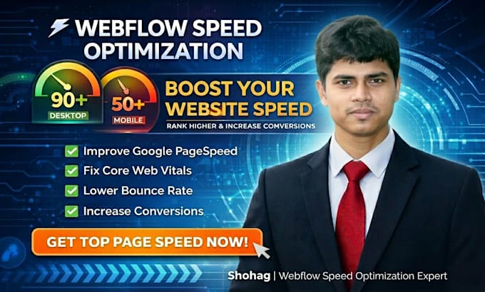 do webflow speed optimization and improve google pagespeed score