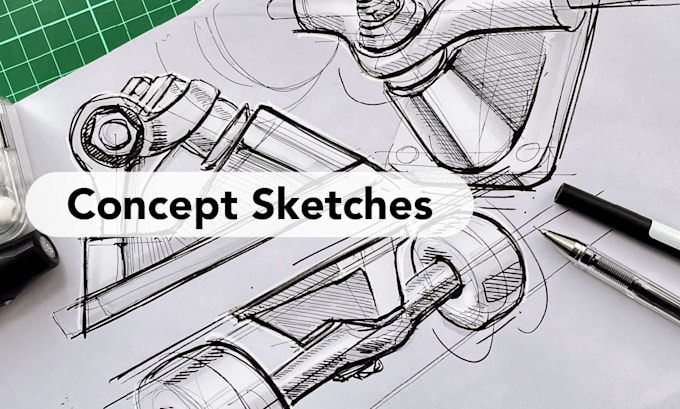draw product design concept sketches