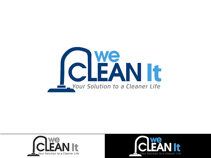 create a professional cleaning and maintenance logo