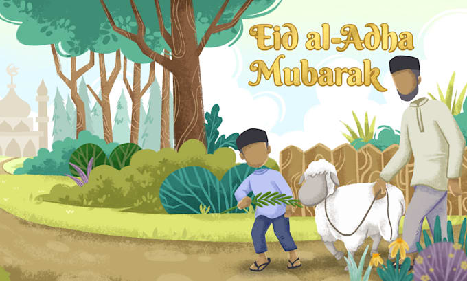 make illustration for kids story book with faceless style