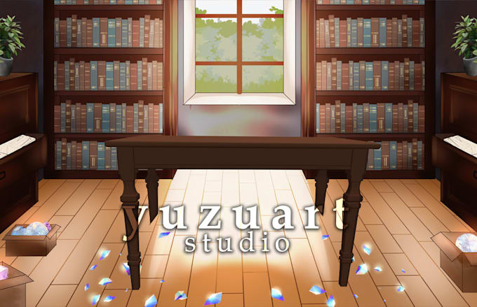 draw vtuber asset background in anime style
