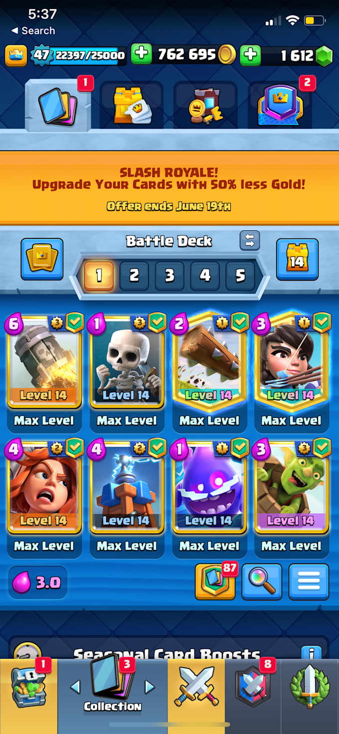 Push your trophies in clash royale by Mkaz_stevens Fiverr