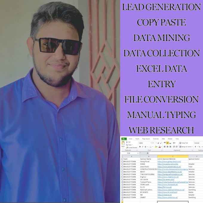 do data entry email collection web scraping lead generation