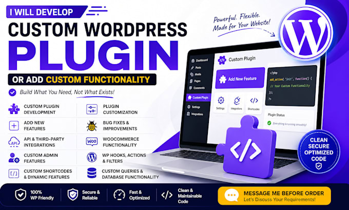 develop or customize a wordpress plugin and custom functionality