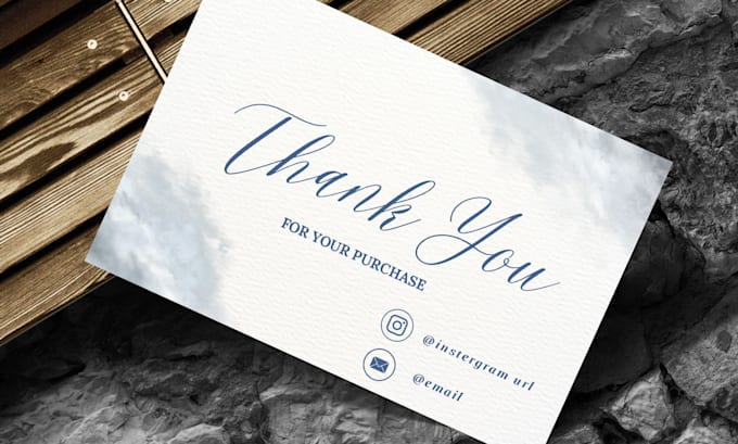 Design product insert thank you card by Sewmini03 Fiverr