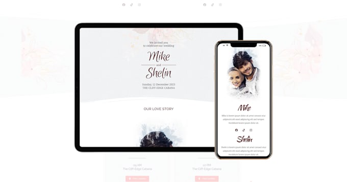 make your wedding invitation website
