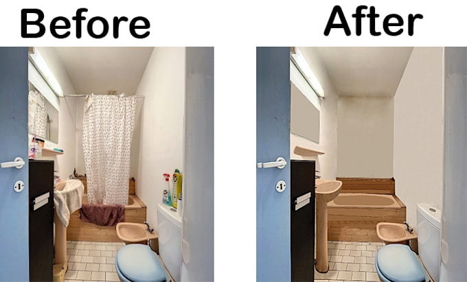 do furniture ,pot and every things removal retouching real estate photos