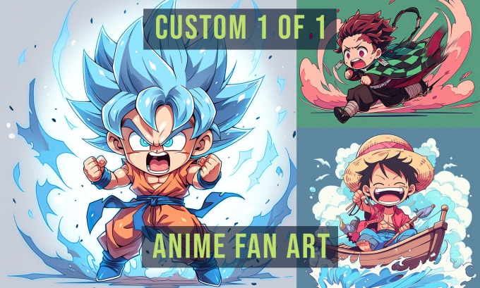 make anime character or fan art for you