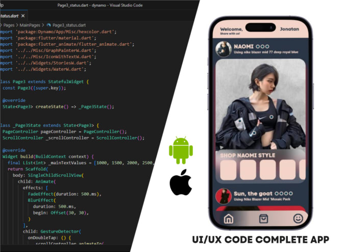 Develop full ios and android app with flutter by Jownatan | Fiverr image.