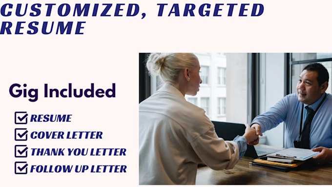 create personalized attention grabbing resume cover  thank letter  follow up