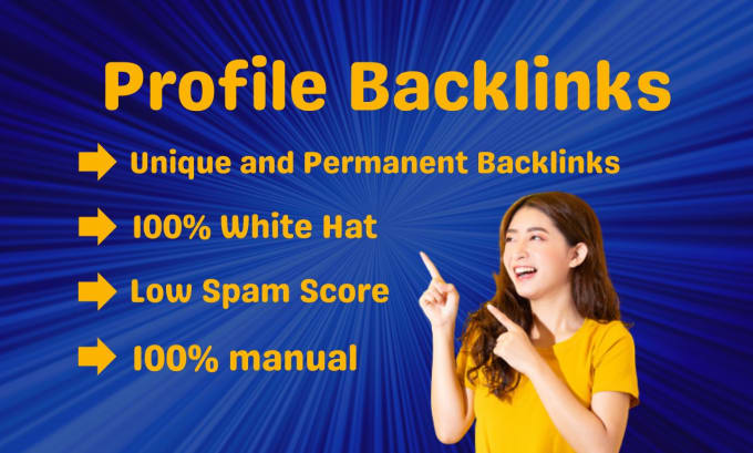 do 200 high quality profile backlinks and manual SEO