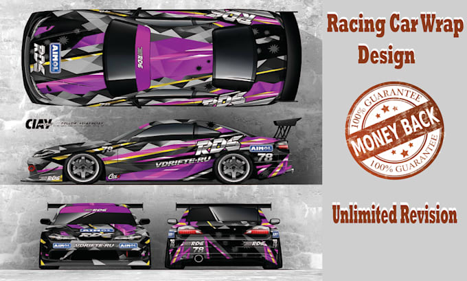Design racing car wrap design, sports car wrap, food truck wrap design ...