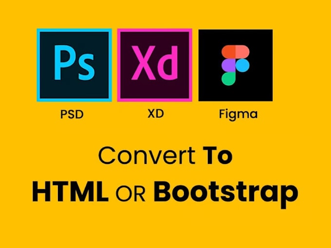 Convert figma, xd, psd to html5 css3 bootstrap responsive by Usama ...