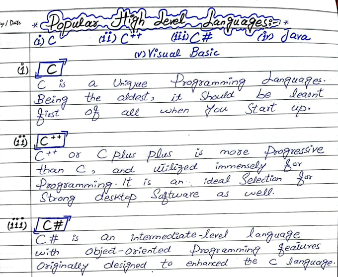 Handwrite notes and assignments by Susanzane | Fiverr