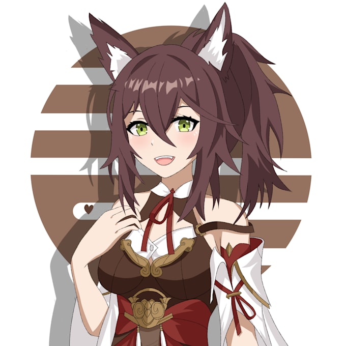 draw custom anime character design for fan art, vtuber, profile picture, oc