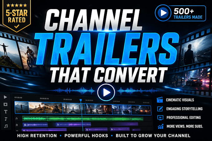 create a cinematic youtube channel trailer