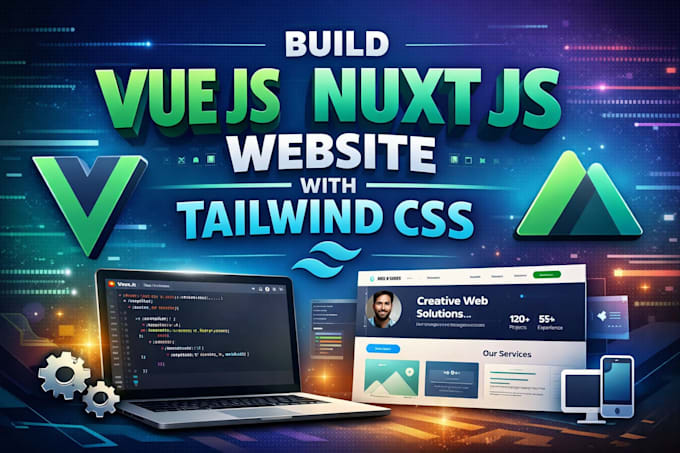 build vuejs nuxt website with tailwind css