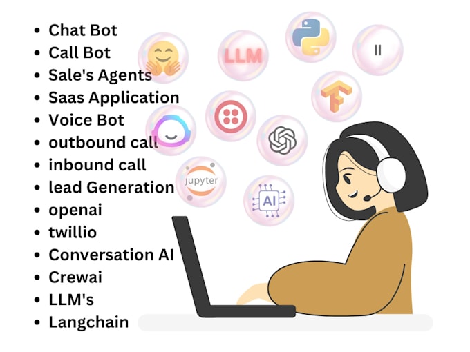 develop ai chatbots and sales agents for saas with openai llm and crewai