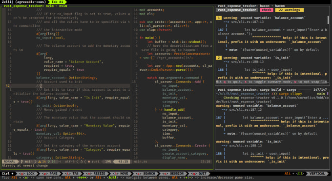 Write a command line application in rust, using clap, serde and others