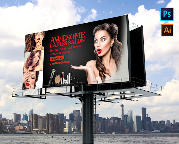 design professional digital billboards, signage, yard signs, banner ads, an