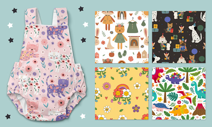 create cute original vector seamless patterns for you