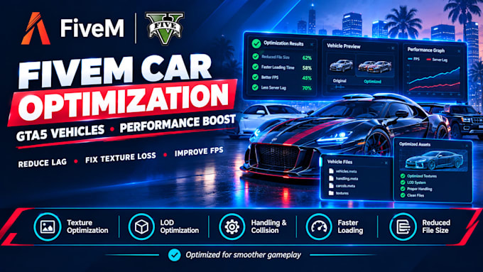 do optimization of gta5 cars for your fivem server