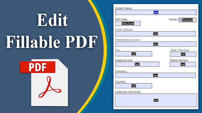 design and create a fillable pdf form