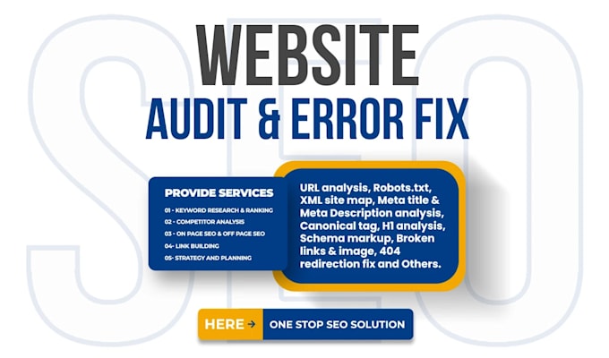 do a complete SEO audit report for your website