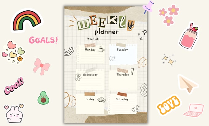 create printable planners, journal templates
