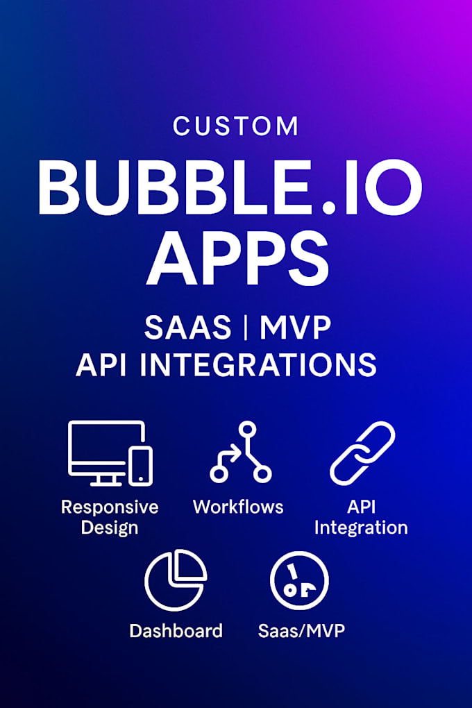 build a custom bubble web app saas or mvp with workflows and API integrations