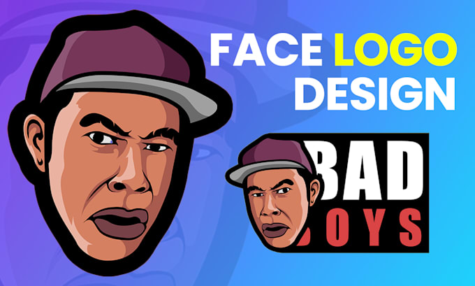design custom face logo from your photo in high quality