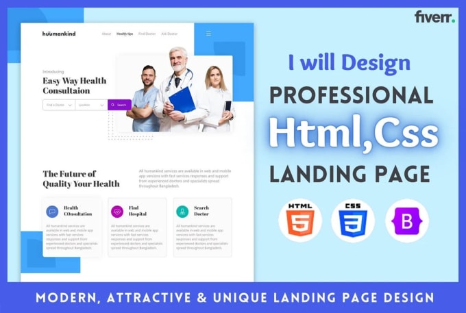 Create Any Landing Or Home Page Using Html Css And Js By Kidzworld196 home-page-example-topkit