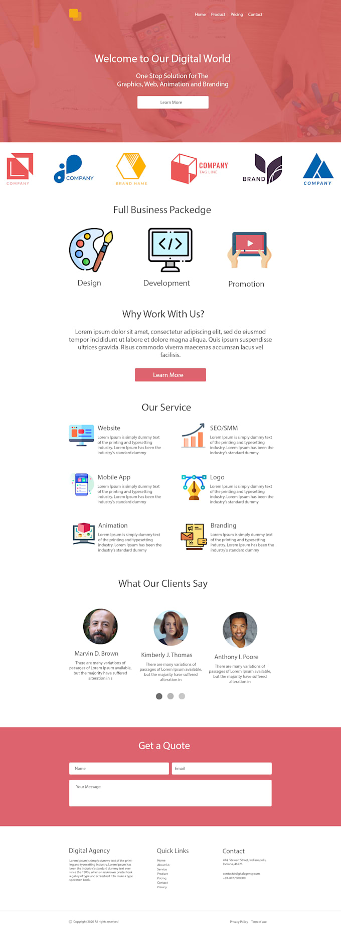 design eye catching landing page professional web designer