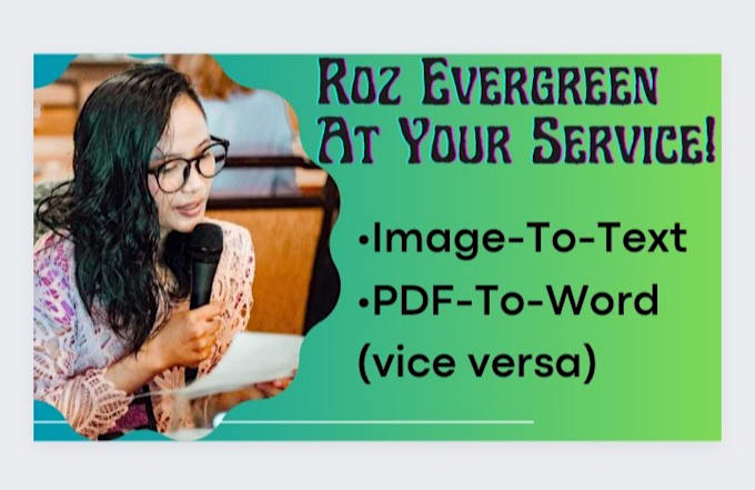 Turn image into text document for you by Ash4233 | Fiverr