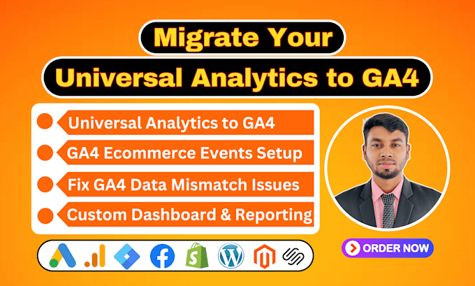 setup ua to ga4 migration, google analytics 4, and ecommerce tracking with GTM