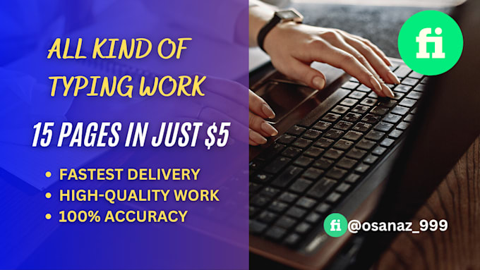 Do a fast typing job, retype scanned documents by Osanaz_999 | Fiverr