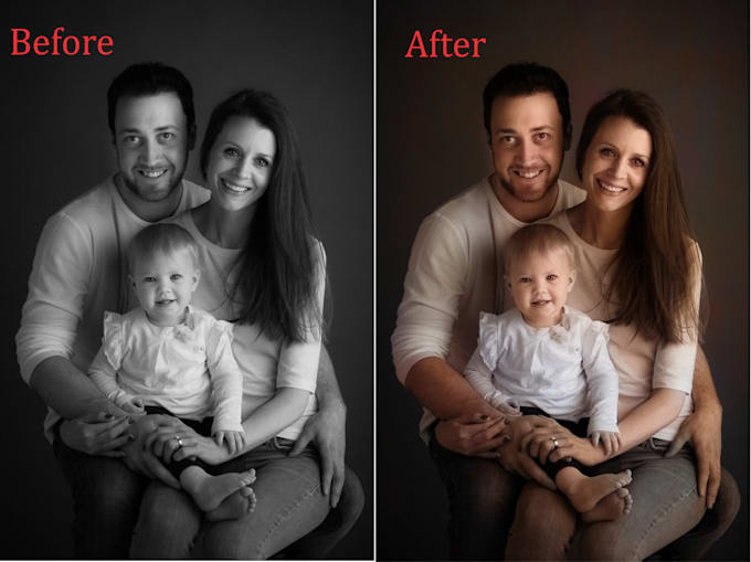 Colorize black and white your old photo and repair, fix, retouch