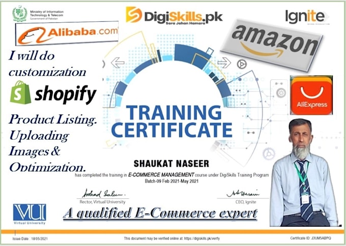 build shopify, ebay, amazon, alibaba stores