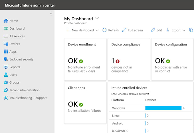 do your intune setup and mdm deployment