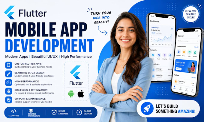 flutter mobile app development for android and ios