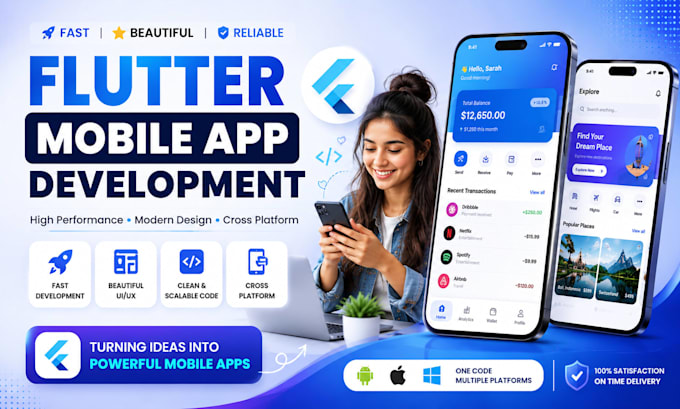 flutter mobile app development for android and ios