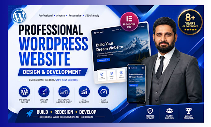 create clean and modern wordpress website design