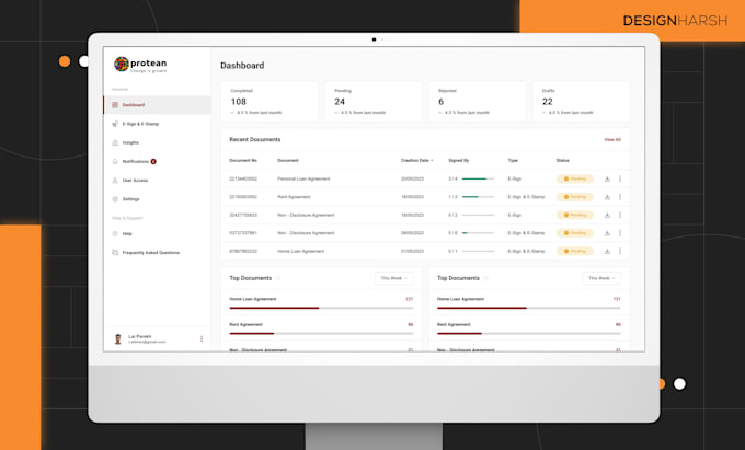 create insightful dashboard ui ux design for saas web app