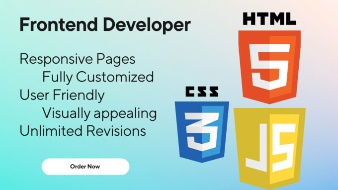 Create responsive html css javascript pages for frontend by ...