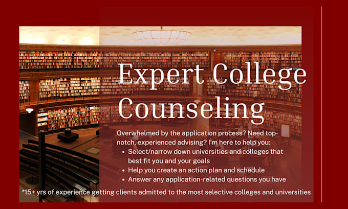 be your college counselor